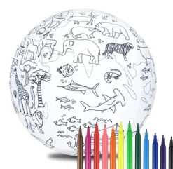 Piłka Balonowa Globus Kontynenty do kolorowania 30 cm