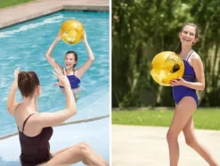 Piłka dmuchana plażowa do wody glamour konfetti 41 cm