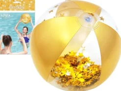 Piłka dmuchana plażowa do wody glamour konfetti 41 cm