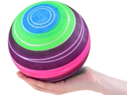 Piłka tęczowa gumowa 19 cm do zabawy dla dzieci