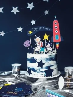 Pikery toppery Kosmos dekoracje na tort muffinki 7 szt