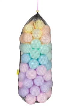 Piłki w worku suchy basen w woreczku 7cm - 100 szt. PASTELOWE
