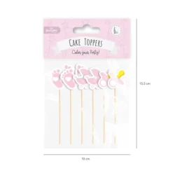 Pikkery Toppery na tort Baby Shower 6 szt. kolor do wyboru