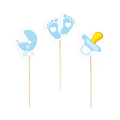 Pikkery Toppery na tort Baby Shower 6 szt. kolor do wyboru