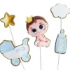 Pikkery Toppery na tort Baby Shower 5 szt. chłopiec
