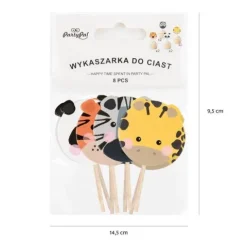 Pikkery Toppery na tort Zwierzątka Dżungla 8 szt.