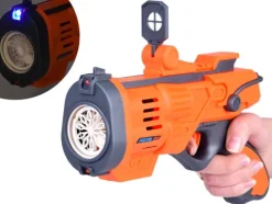 Pistolet do puszczania baniek mydlanych na baterie z pojemnikiem Kolor Pomarańczowy