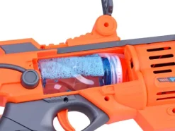 Pistolet do puszczania baniek mydlanych na baterie z pojemnikiem Kolor Pomarańczowy