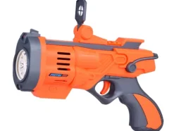Pistolet do puszczania baniek mydlanych na baterie z pojemnikiem Kolor Pomarańczowy