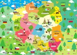 Podkładka na biurko dwustronna B3 Mapa Polski
