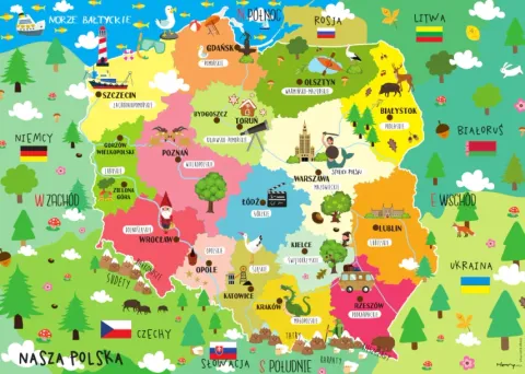Podkładka na biurko dwustronna B3 Mapa Polski