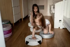 Poduszki białe ekoskóra KOTEK z uszkami 1 szt. 6 cm AKSON