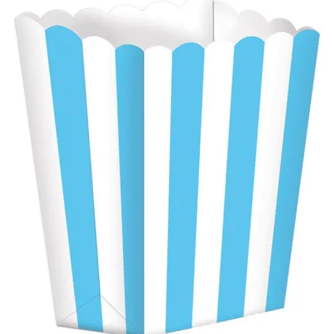 Pojemniki na Popcorn paski różne kolory 5 szt