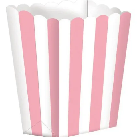 Pojemniki na Popcorn paski różne kolory 5 szt