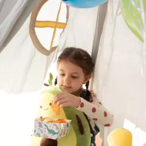 Pojemniki na popcorn chipsy przekąski Dinozaury 3 szt.