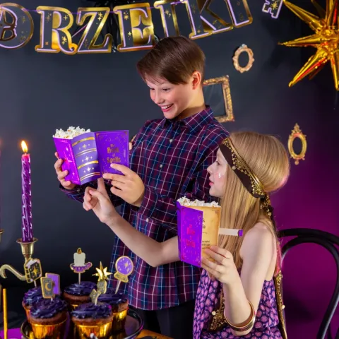 Pojemniki na przekąski Popcorn Andrzejki Wróżki Magia 3 szt.