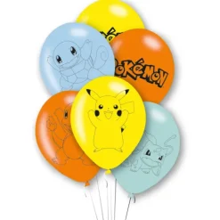 POKEMON balony gumowe z nadrukiem 6 szt.