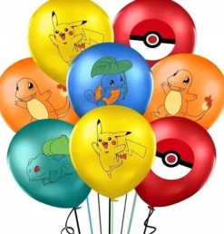 POKEMON balony gumowe z nadrukiem pokeball 10 szt. mix