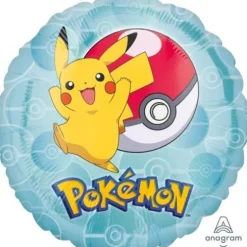 Pokemon pikachu kula okrągły balon foliowy 43cm 17''