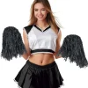 Pompony Cheerleaderki CZARNE 2 szt.