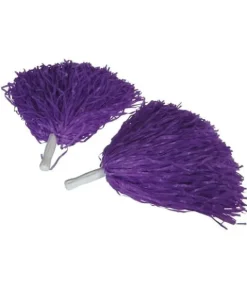 Pompony Cheerleaderki FIOLETOWE 2 szt.