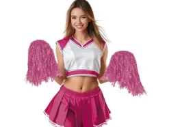 Pompony Cheerleaderki RÓŻOWE 2 szt.