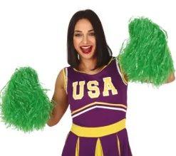 Pompony Cheerleaderki ZIELONE 2 szt.