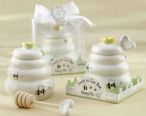 Porcelanowy słoiczek na miód