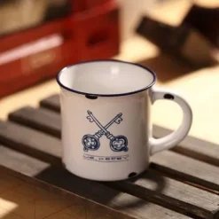 Porcelanowy MINI kubek retro - Keys