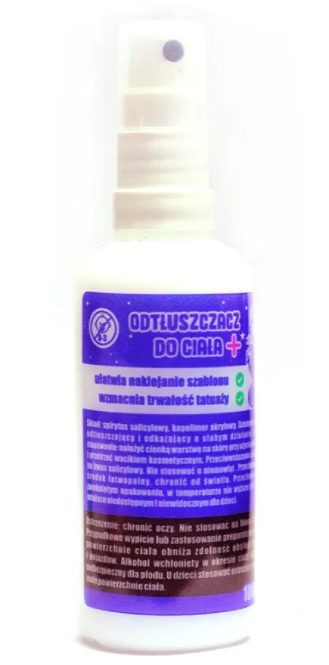 Preparat do skóry odtłuszczacz do tatuażu PLUS + (Quick Tattoo) 100 ml