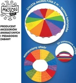 Profesjonalna Chusta Animacyjna AKSON 7 BARW 2m