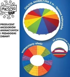 Profesjonalna Chusta Animacyjna AKSON 3m 48 uchwytów
