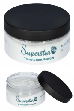 Przeźroczysty puder do utrwalania makijażu i bodypaintingu 30g Superstar