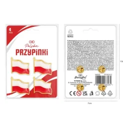 Przypinka pin biało-czerwony POLSKA