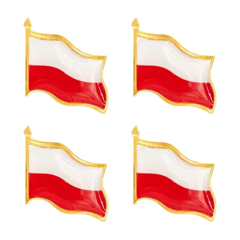 Przypinka pin biało-czerwony POLSKA
