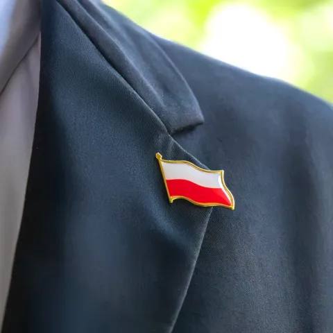 Przypinka pin biało-czerwony POLSKA