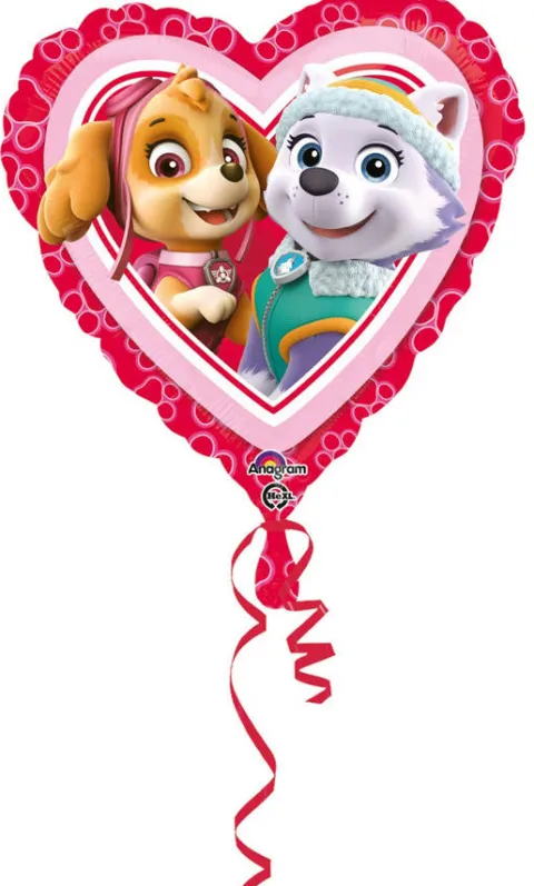 Psi Patrol Skye i Everest serce balon foliowy 18''