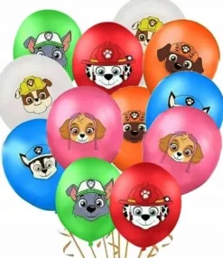 PSI PATROL balony gumowe z nadrukiem 12 szt.