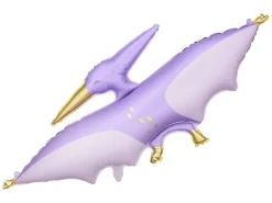 Pterodaktyl dinozaur fioletowy balon foliowy 120 cm