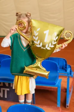 Puchar trofeum balon foliowy złoty 64 cm