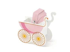 Pudełeczka WÓZECZEK Baby Shower 9,5 cm 10 szt.