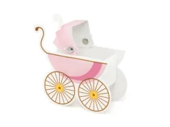Pudełeczka WÓZECZEK Baby Shower 9,5 cm 10 szt.