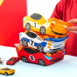 Pudełka na chipsy, przekąski samochody Wyścigi Race 3 szt.