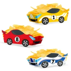 Pudełka na chipsy, przekąski samochody Wyścigi Race 3 szt.