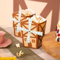 Pudełka na przekąski Popcorn Wiatrak Farma 6 szt.