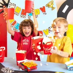 Pudełka na przekąski Popcorn Wyścigówki Karnister 6 szt.