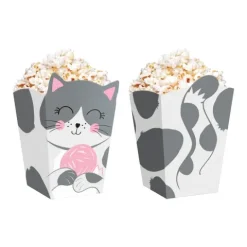 Pudełko na popcorn Kotki 8,5x15cm 6szt.