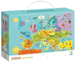 Puzzle edukacyjne Mapa Europy układanka geograficzna 100 elementów