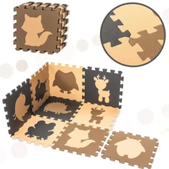 PUZZLE PIANKOWE Zwierzątka mata antypoślizgowa 9 elem.