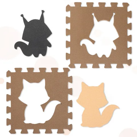 PUZZLE PIANKOWE Zwierzątka mata antypoślizgowa 9 elem.
